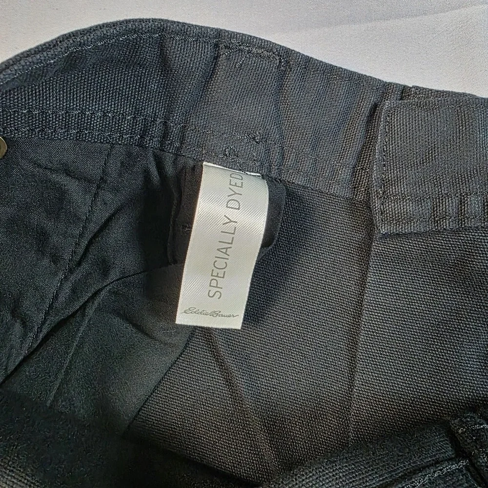 Eddie Bauer Men's Canvas Cargo Utility Shorts Black 5-Pocket Size 38 NWT